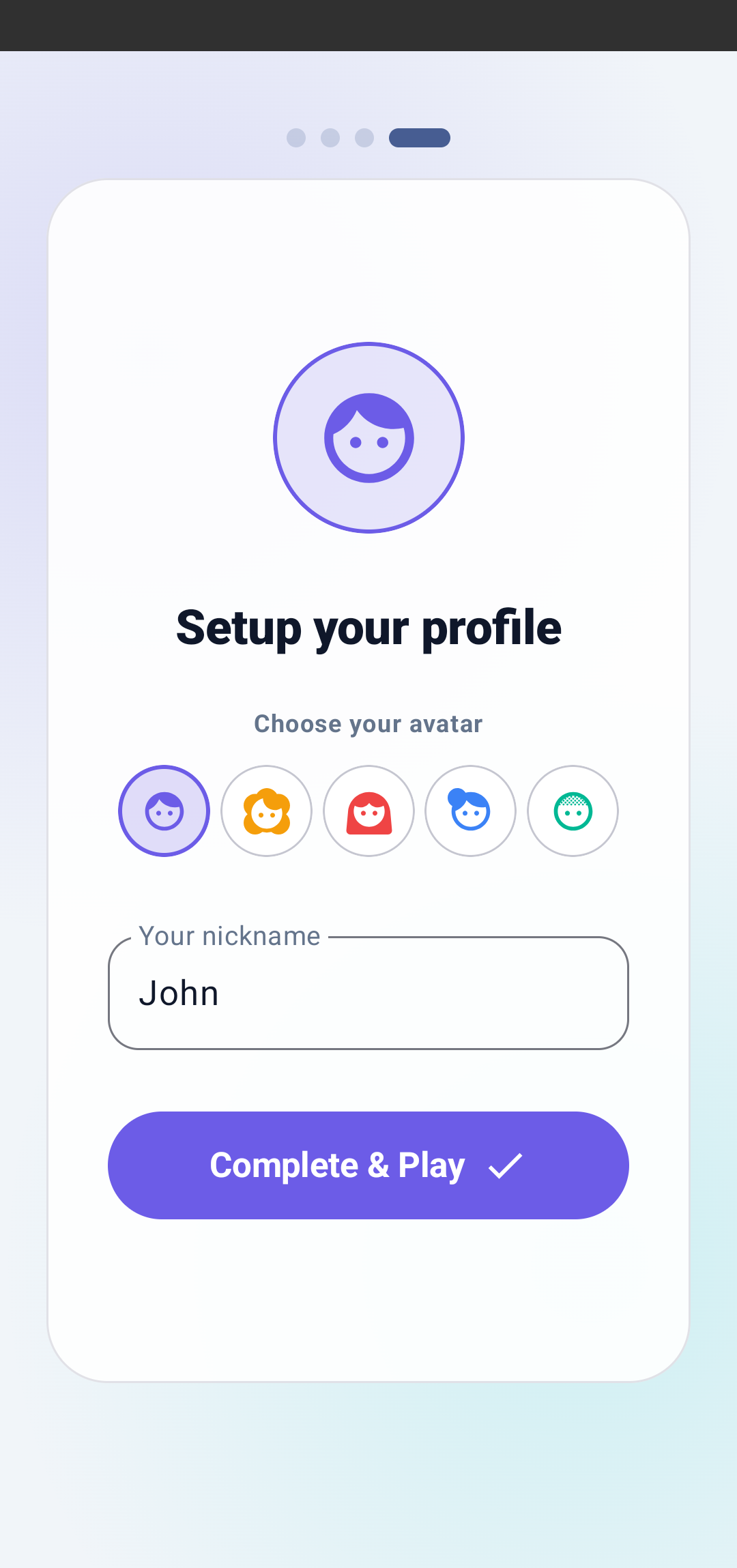 Onboarding App UI View